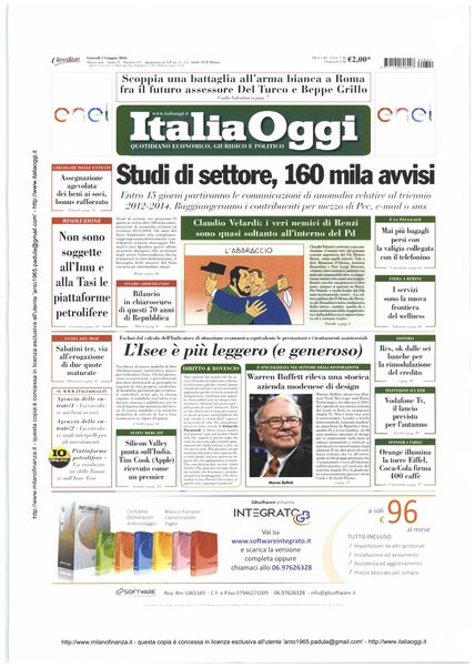 Italia oggi : quotidiano di economia finanza e politica